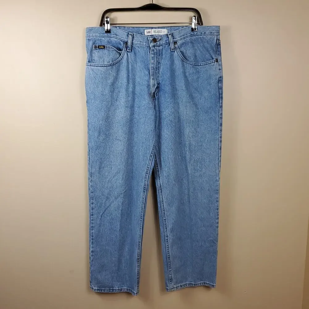 LEE Light Wash Regular Fit Straight Leg Jean Size 38x30